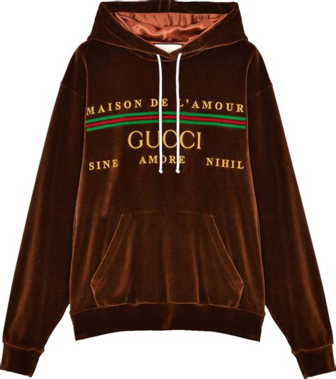 gucci brown hoodie|authentic Gucci hoodie black medium.